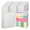 10pcs Clear Plastic Scrapbook Paper Organizers with Hook & Loop Closure, 12x12 Large Capacity Storage for Craft Supplies