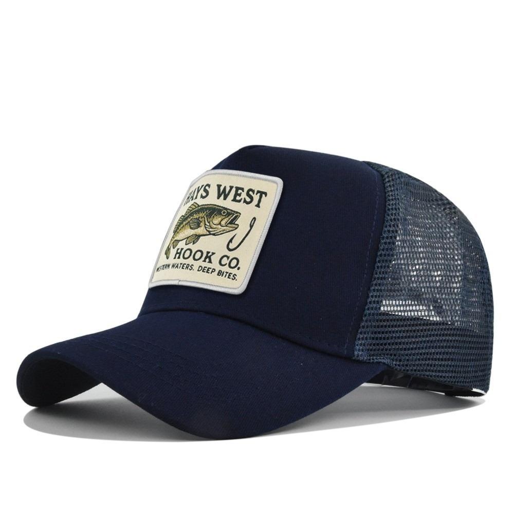 High Quality Outdoor Fishing Snapback Embroidery Design Mesh Hat Fishing Trips