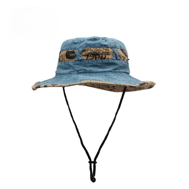 Унисекс washed cotton bucket hat летняя весенняя шляпа-ведро с широкими полями солнцезащитная шляпа для рыбалки походов на открытом воздухе с защитой от УФ дышащая пляжная сафари-шляпа с шнурком для подбородка