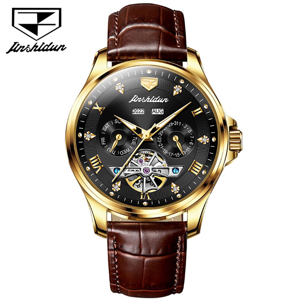 JINSHIDUN New Business and Leisure Men's Watch Tusso Multi -function Fully Automatic Mechanical Complex High -end Watch High -end Watch