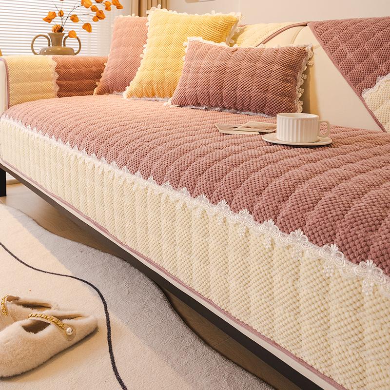 Подушка для дивана осень и зима, новый зимний плюшевый чехол для дивана, высококачественный подлокотник, защитный корпус