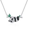 Новый нишевый дизайн ожерелий с маленькими пандами, популярные и милые ожерелья с животными для девочек