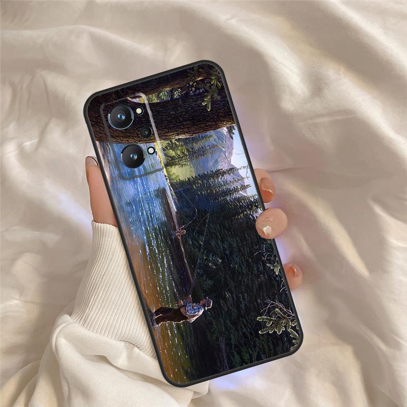 Fish Fishing Fisherman Case For Realme C71 C55 C67 C51 C75 C63 C61 C65 C53 C35 11 12 13 14 Pro Plus GT6 GT7 15 Pro
