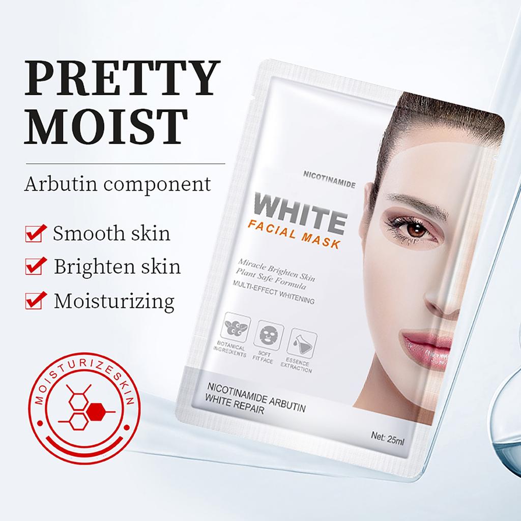 Отбеливающая увлажняющая маска с арбутином 10 шт. 5 мл