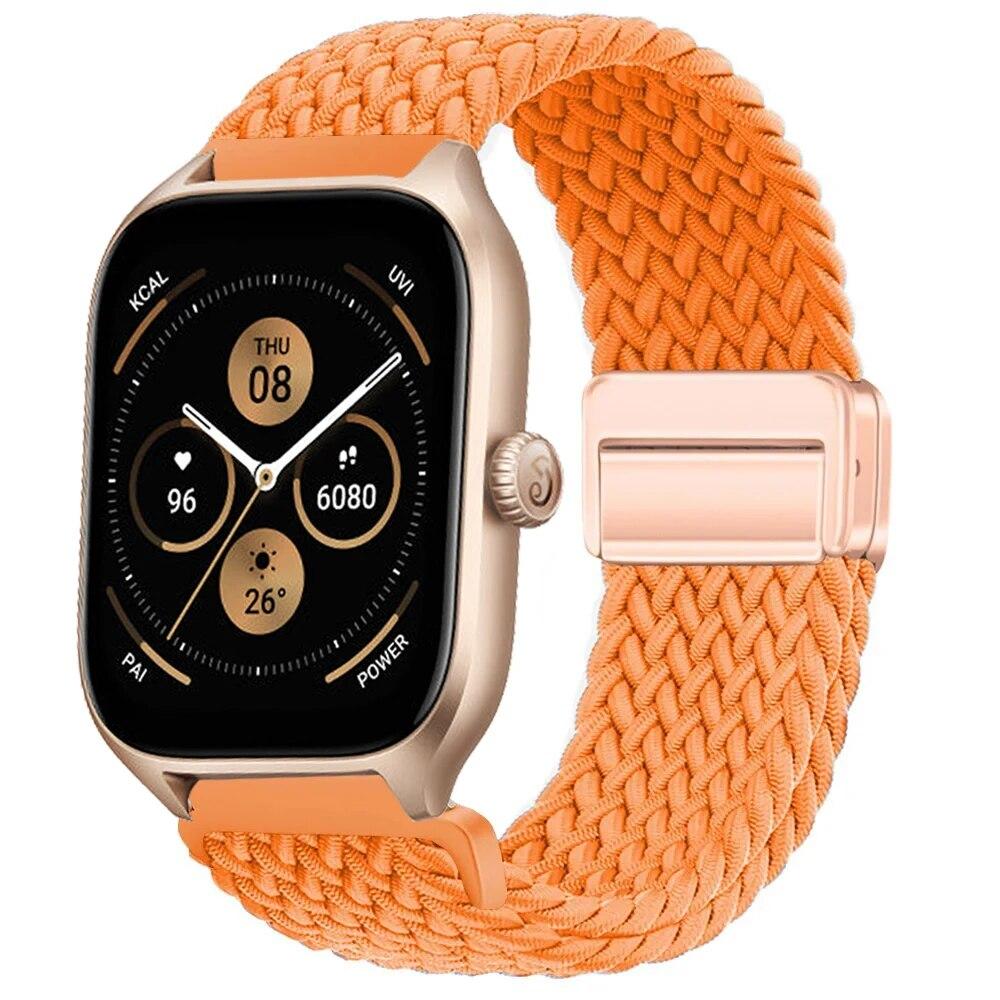 Плетеные ремешки Solo loop Для Amazfit GTS/2e/3/4/GTS2 Mini/GTR 47/GTR2/4/3/Pro ремешок Браслет Amazfit bip 6 20мм/22мм Ремешок для часов
