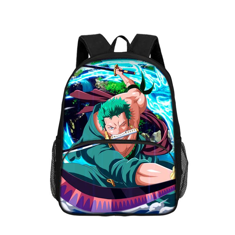 One Piece Monkey D. Luffy with Front Pocket Backpack Students Kids School Bags Bookbag Travel Large Capacity Backpack