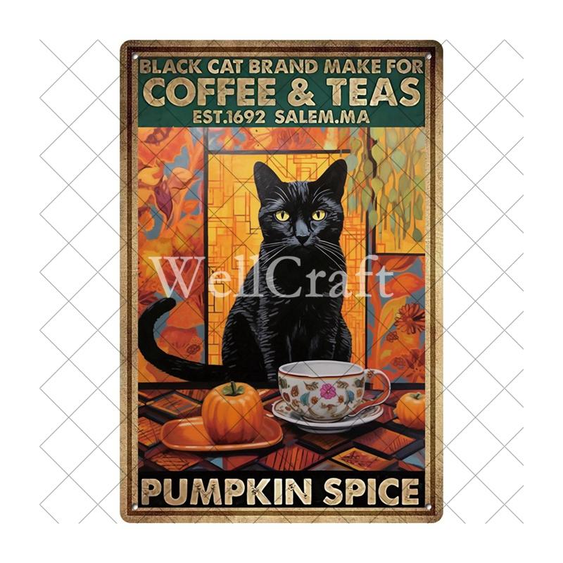 [ WellCraft ] Cat Reading Books Drink Wine  Pub Club Dercoration LTA-13222