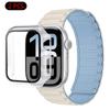 Силиконовый ремешок+Чехол для Apple Watch Ultra 3/2/1 49 мм 11 10 46 мм 42 мм Магнитный ремешок iWatch 9 8 7 45 мм 41 мм 6 5 SE 44 мм/40 мм Защитный чехол