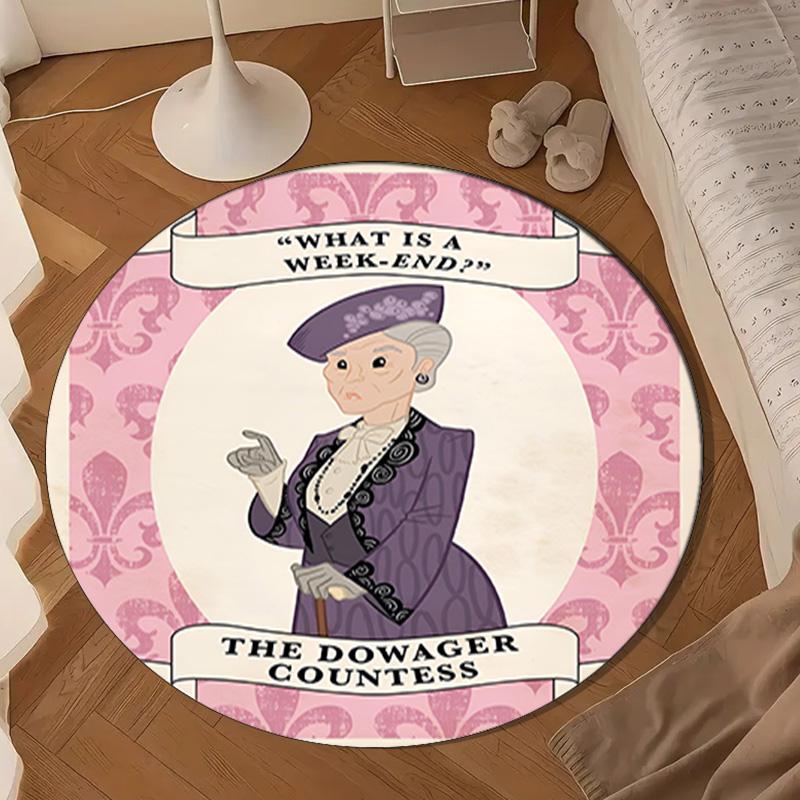 Downton Abbey Characters Round mat, Anti-slip Circle Carpet Chair rug For livingroom,Bedroom, doormat home decor Gift Christmas Gifts
