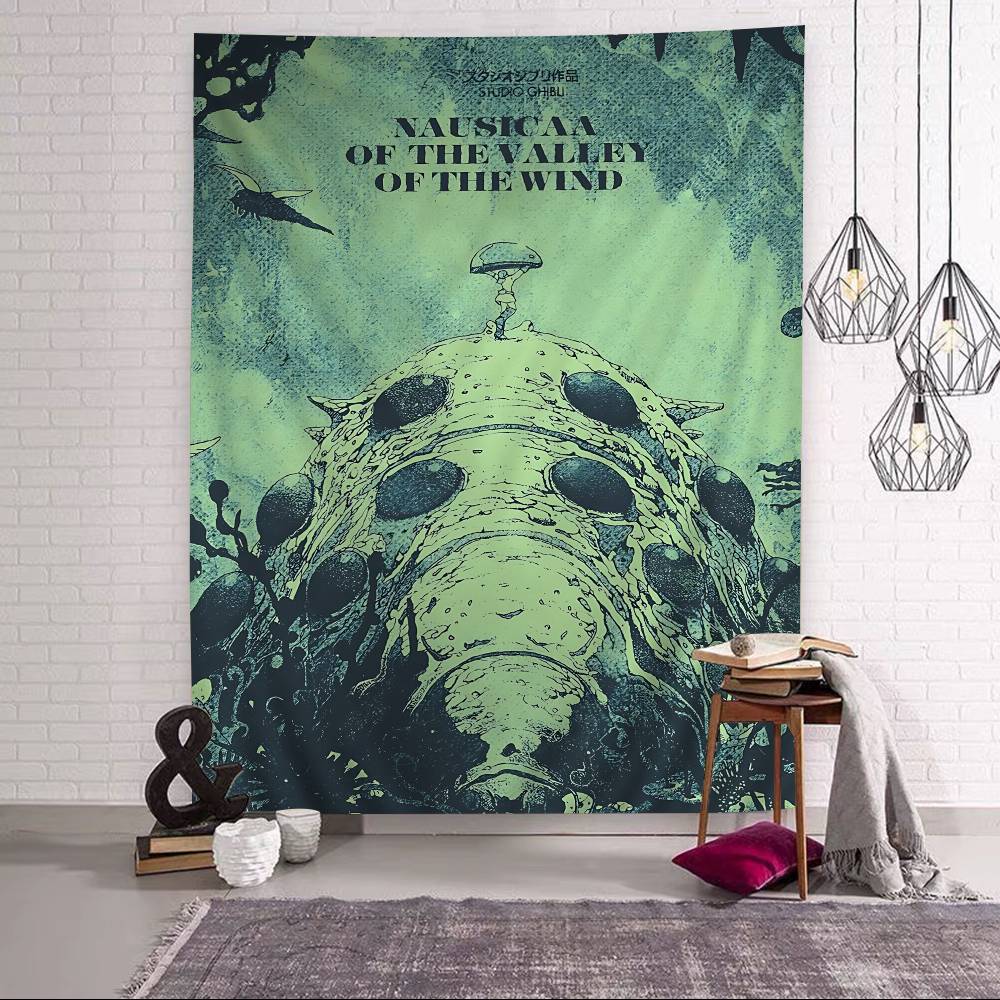 1PC Nausicaa Of The Valley Of The Wind Tapestry Art Printing Japanese Wall Tapestry Anime Wall Hanging Home Decor