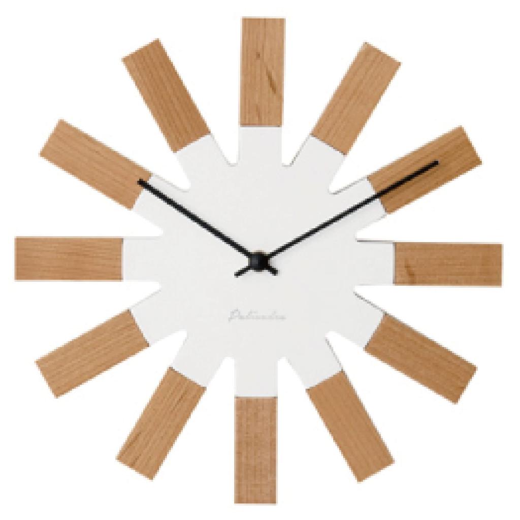 Настенные часы Interform CL-2949WH, Vierko White, Nordic Wood, Ш25 x В25 x Г2,5 см, Плавный ход