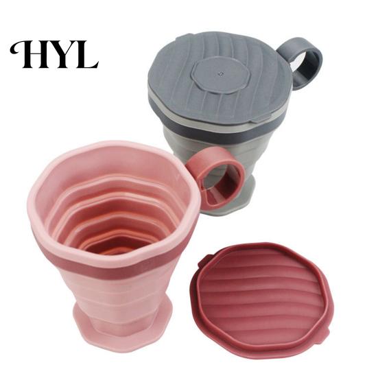 Portable Silicone Coffee Tumbler Collapsible Travel Cup for Hot Reusable Foldable And Cold Drinks To-Go Pocket Size Eco-friendly Mug