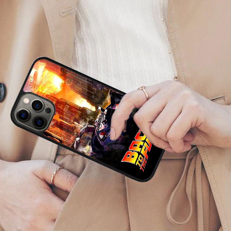 Магнитный чехол для телефона «Назад в будущее» для APPLE iPhone 17 Air 16 14 13 12 Pro Max 15 Plus Беспроводная зарядка С крышкой MagSafe