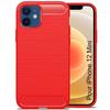 Case for iPhone 12 Mini (5.4 ") - PROSHOP - Red - Flexible - Carbon Fiber