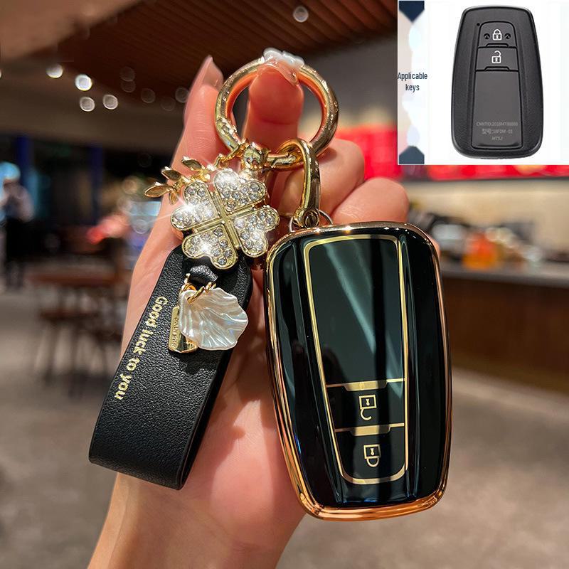 Чехол для ключа Toyota для 23 моделей: Highlander, Camry 8-го поколения, RAV4, CHR - чехол-пряжка для автомобильной сумки Dragon Asia Design