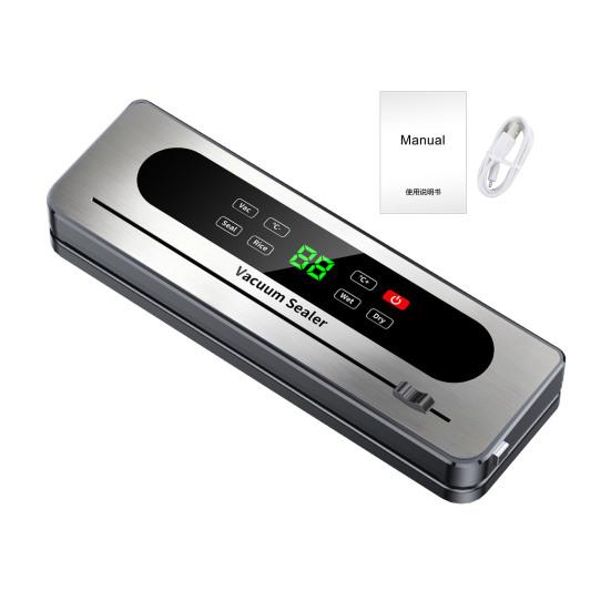 Электрический вакуумный упаковщик с регулируемой температурой запайки, встроенным резаком, портативный запайщик для пищевых продуктов, сенсорный запайщик пакетов для кухни, домашнего использования