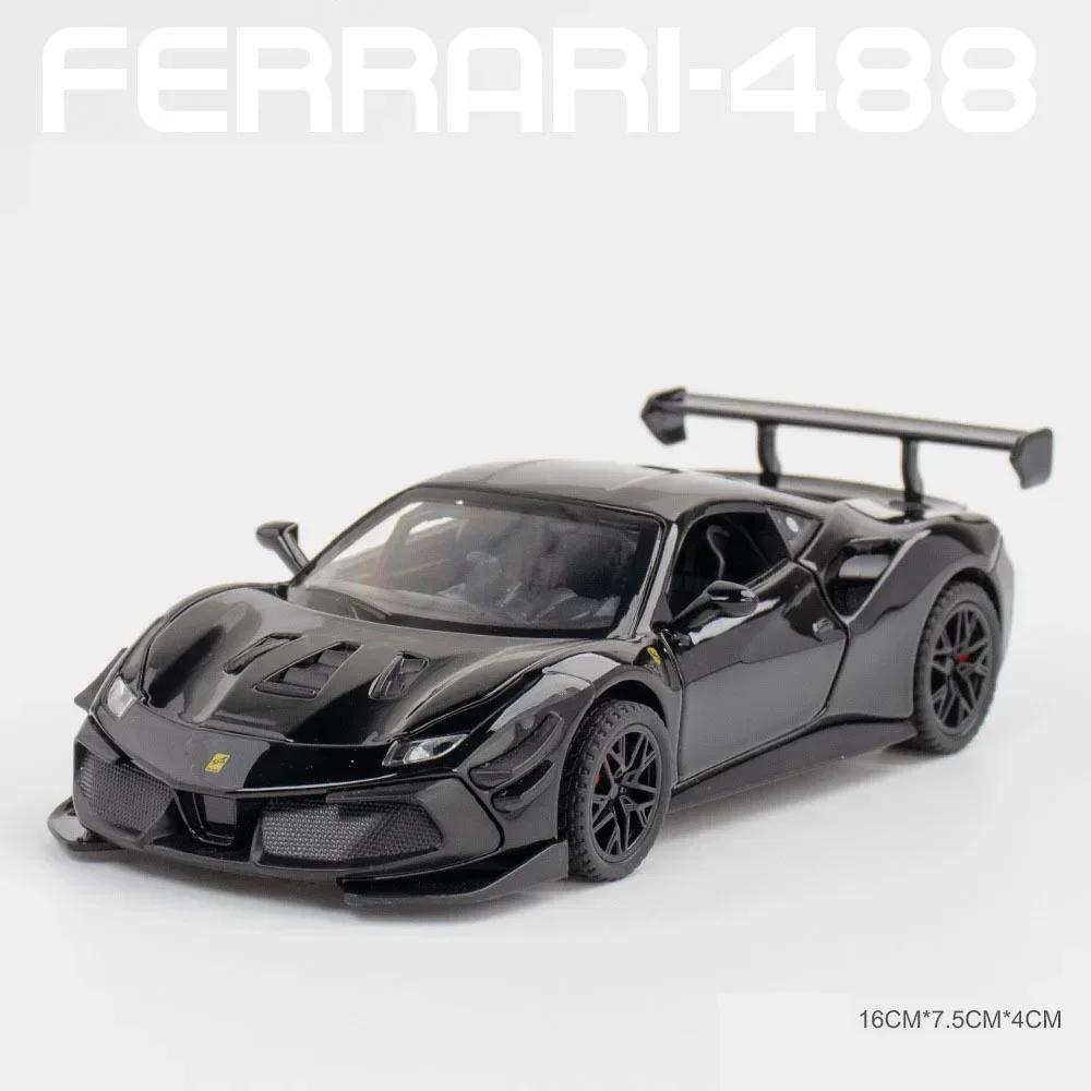 1:32 Ferrari 488 Sports Car Model Metal Diecast Alloy Toys Cars Models Boys Christmas Fashion Ornament Collection Gift
