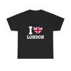 I Love London Unisex Cotton Tee  London City Graphic Tee Perfect For Travelers Uk Souvenirs Vacation Apparel Y2k Vintage Shirt