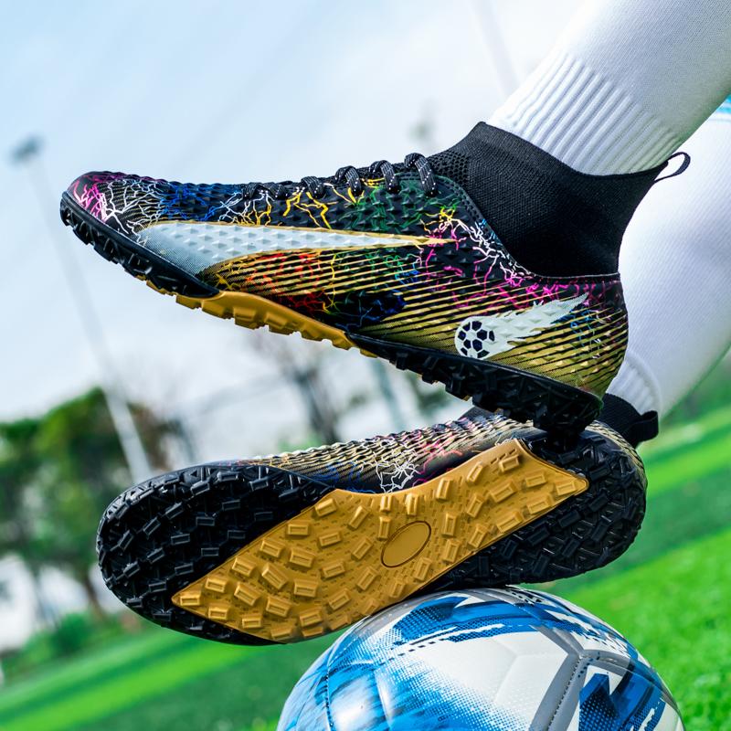 Football Shoes Men/Women's Football Boots Short -Nail High-top Socks Make Capital Outdoor Children Football Sneakers