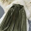 Юбка средней длины Женская Осенняя Популярная Юбка Плиссированная Юбка