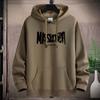 Mens Hooded Fleece Hoodie Loose Casual Versatile Pullovers Boys Sport Sweatshirt