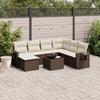 VidaXL Garden Lounge Set with Cushions 8 Pcs, Patio Sofas, Patio Furniture Set, Outdoor Furniture, Brown 3220512