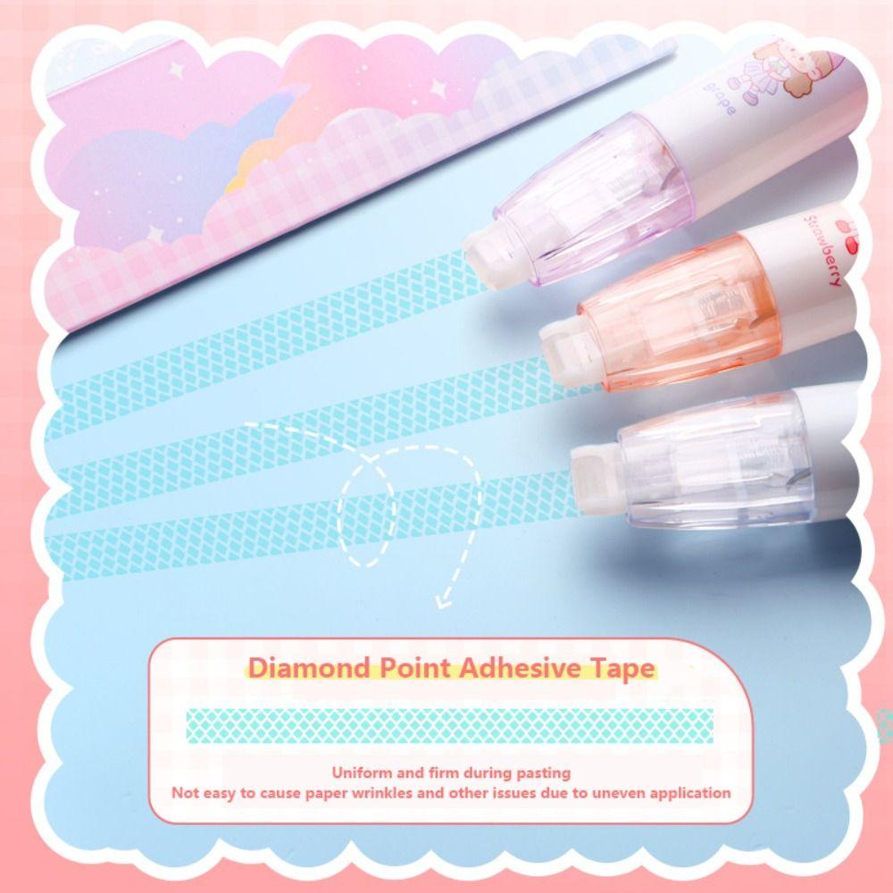 Pen Shape Glue Tape Replaceable Core Double Sided Adhesive Dot Glue Student Stationery