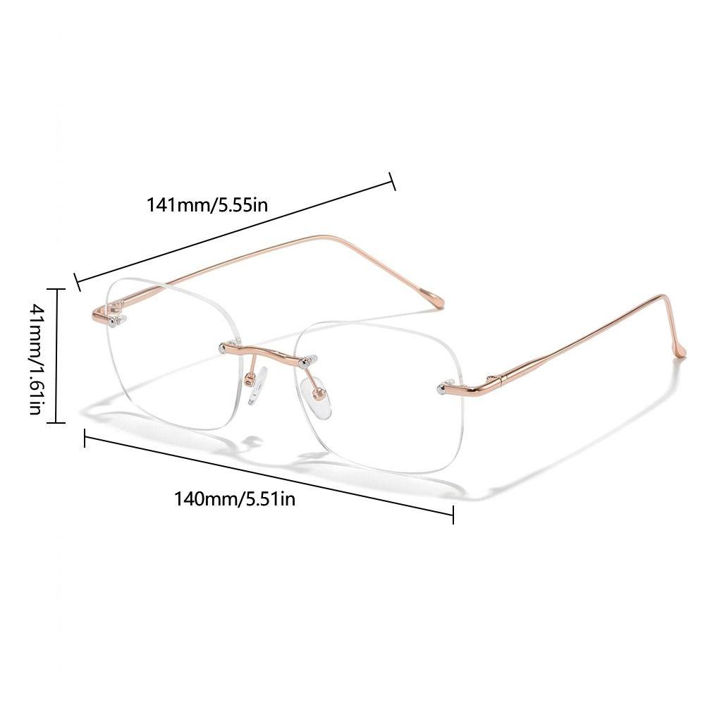 Rimless Hyperopia Glasses Eye Protection Presbyopia Eyeglasses Office
