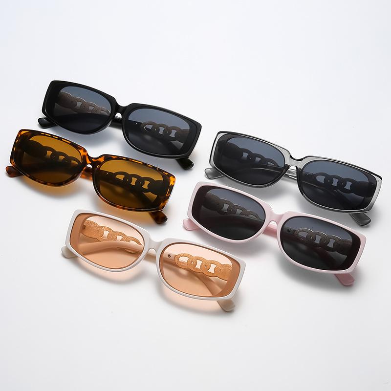 New European and American retro metal chain sunglasses men's and women's fashion ins style catwalk sunglasses glasses s