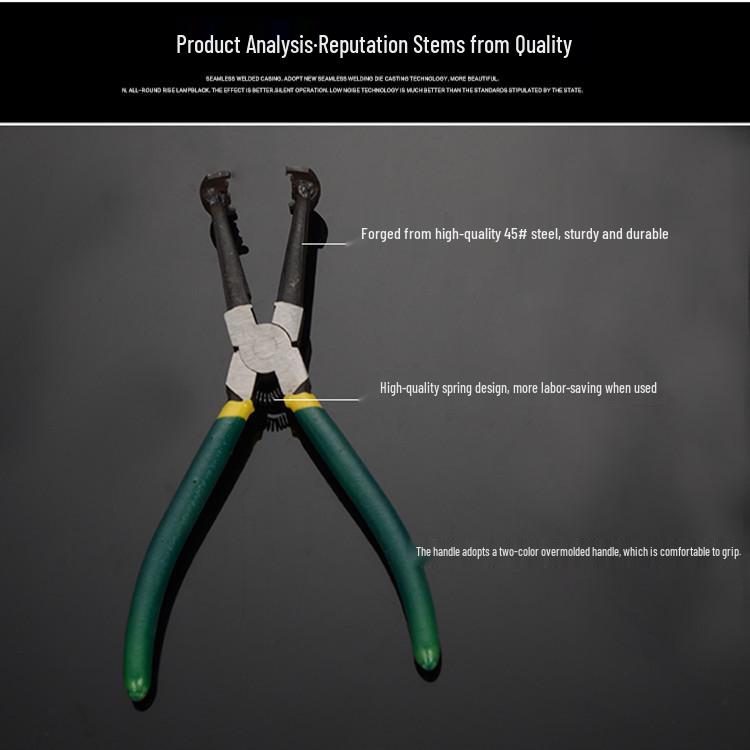 Универсальный съемник и инструмент для установки поршневых колец с плоскогубцами