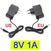 8V 1A 1000ma AC 100V-240V DC 8 Volt Power Supply Adapter Plug Converter For CCTV Charger Switch 5.5mmx2.5mm US/EU Plug