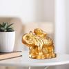 Animal Sculpture In The Shape of A Frog On An Elephant, Table Centerpiece for Indoor Use