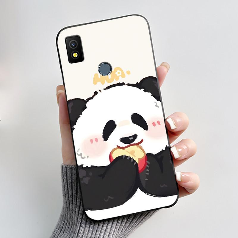 For Cricket Icon 4 Case Luxury Cute Love Rabbit Funny Black TPU Soft Silicone Protective Phone Case for Cricket Icon4 Back Cover