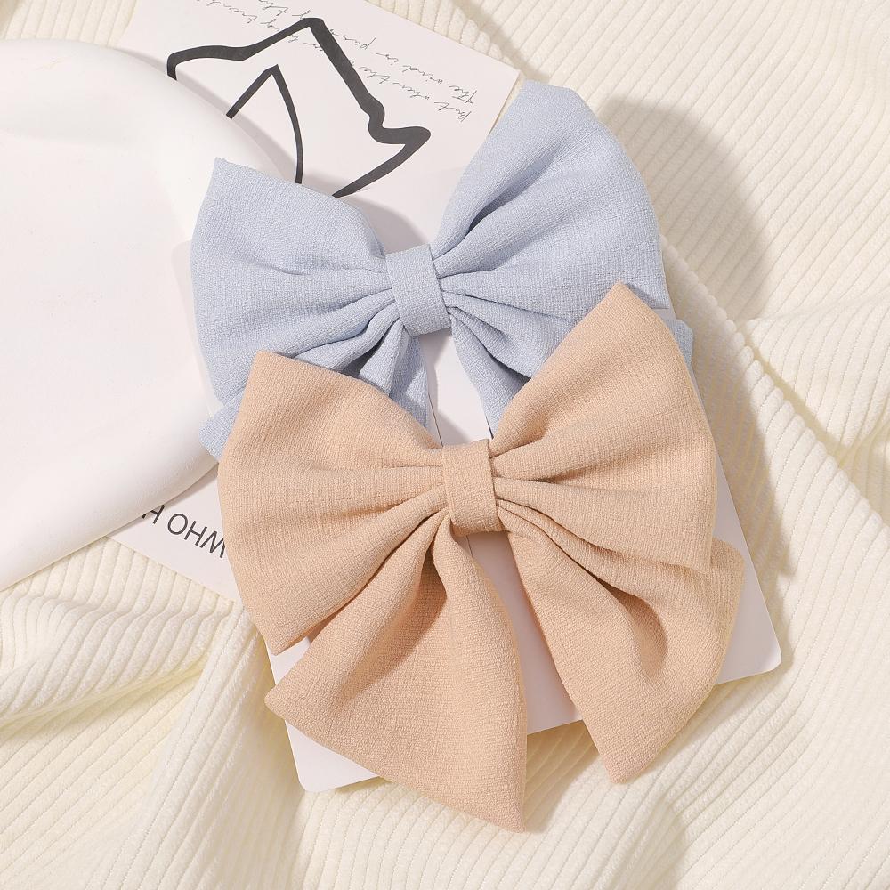 2 шт./набор Женские Милые Заколки для Волос с Принтом и Бантами, Заколки-Невидимки, Ленточные Заколки-Автоматы, Зажимы-Клювики, Головные Уборы, Женские Летние Аксессуары для Волос