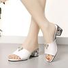 Fashion Slides With Heel Open Toe Sandals 39 Vip Woman Slippers Pvc Summer Shoe Sale Korea Style Designer Luxury Stylish Shoes for Women