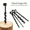 Outdoor Survival Hand Drill Carbon Steel Manual Auger Manual Survival Drill Self-Tapping Wood Punching Tool