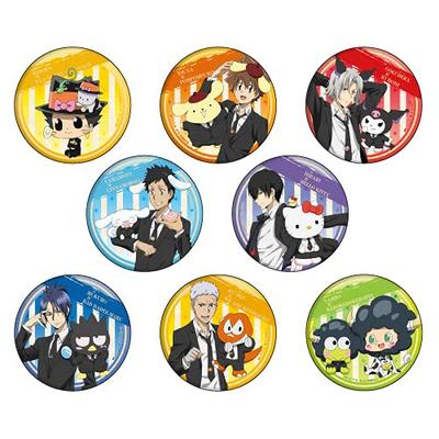 A3 Репетитор-киллер Реборн! x Персонажи Sanrio 02 65 мм BAT-RES-02 Значок-пуговица Коробка из 8 штук