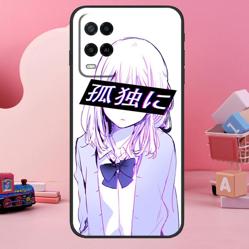 Грустная Аниме Эстетика Сэмпай Чехол Для Oppo A74 A94 A54 A17 A57 A77 A76 A16 A96 A18 A60 A80 A40 A38 A58 A78 A98 A15 A5 Pro