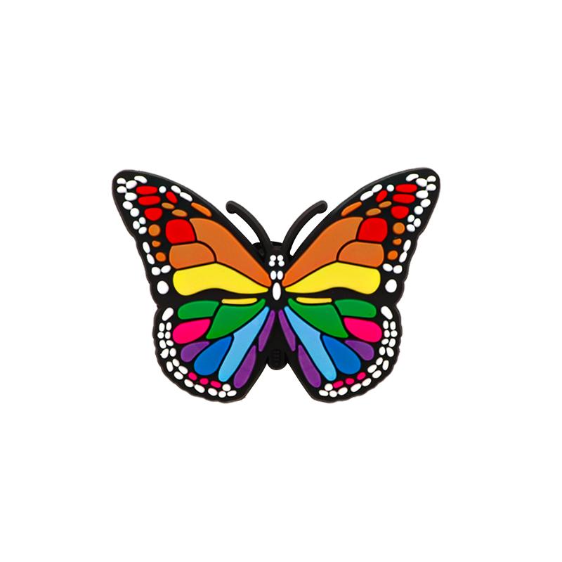 Новые 1 шт. Шармы для обуви в виде бабочек Летние украшения для обуви Джинсы для девочки мальчика Дизайнерские женские аксессуары для обуви Шармы-пины для обуви