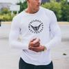 Muscleguys Spring and Autumn Fitness Running T-shirt Long Sleeve Men's Loose Training Tops Slim O-neck Pullover