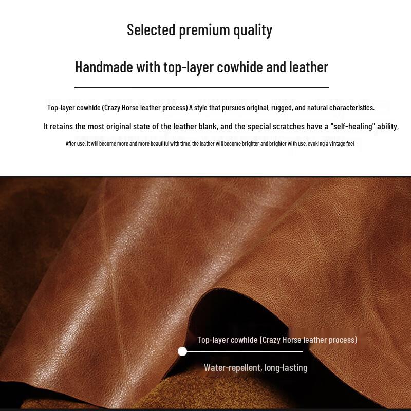 World Geography Vintage Genuine Leather Laptop Briefcase