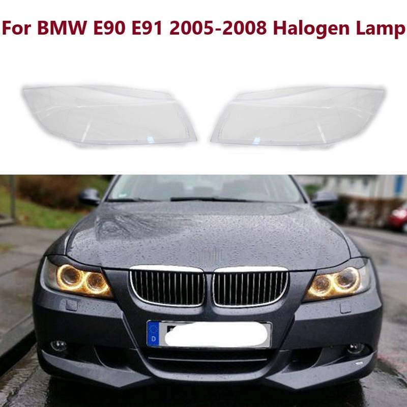 Прозрачная крышка-стекло передней фары для BMW E90 E91 3 2005 2006 2007 2008 Стекло Автомобильный Галогенный Абажур Фары