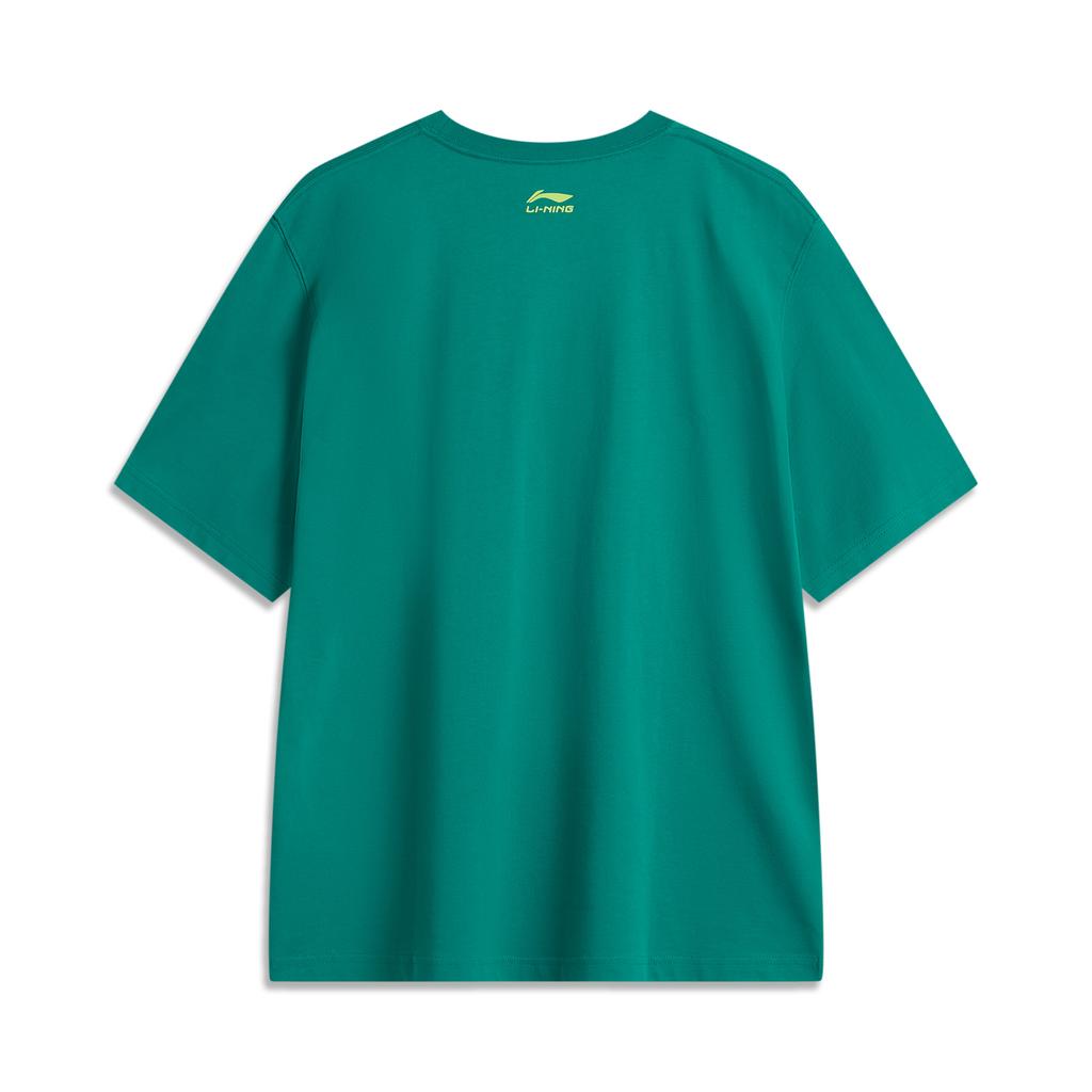 Li Ning Disney Collaboration Series Goofy Soft Comfortable Breathable Round Neck Universal Loose Knit Short Sleeve Football Shirt Men Footballs AHSUA77-4