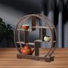 Wooden Display Stand Figurines Display Rack Decorative Teapot Stand Showcase for Antique Store Home Table Bookcase Office Decors
