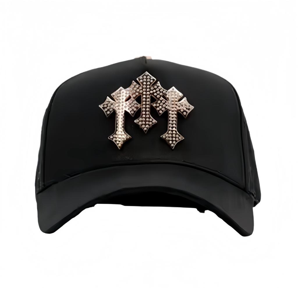 High Quality 5-Panel Curved Brim Baseball Cap with Rhinestone Embellishments Terry Fabric Dobby Style-Sporty Unisex Adult Hat
