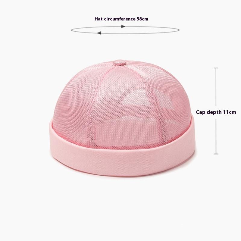 Унисекс сетчатая бейсболка без козырька, хип-хоп, матросская, летняя, с подвернутым краем, дышащая шапка-бини для мужчин и женщин