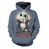 3D Printed Halloween Nightmare Jack Skellington Cosplay Hoodie Teens Unisex Loose Fit Sweatshirt