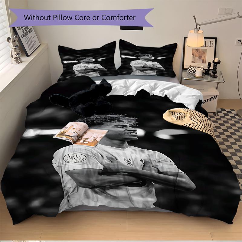 3Pcs Football Player Celebration Bedding Sets For All Sizes New 3D Printed Bed Cover Comforter Duvet Cover Pillowcase Bedroom Decoration