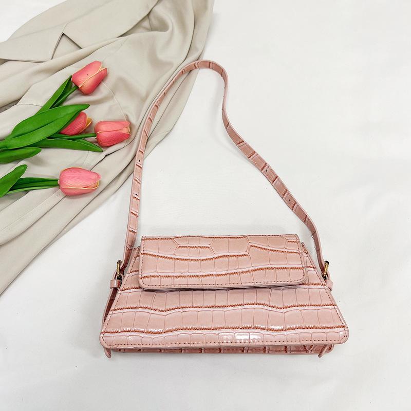 Простой дизайн в иностранном стиле 2024 года, новая однотонная повседневная сумка в стиле ретро для ношения в руке через плечо под мышкой, маленькая квадратная сумка