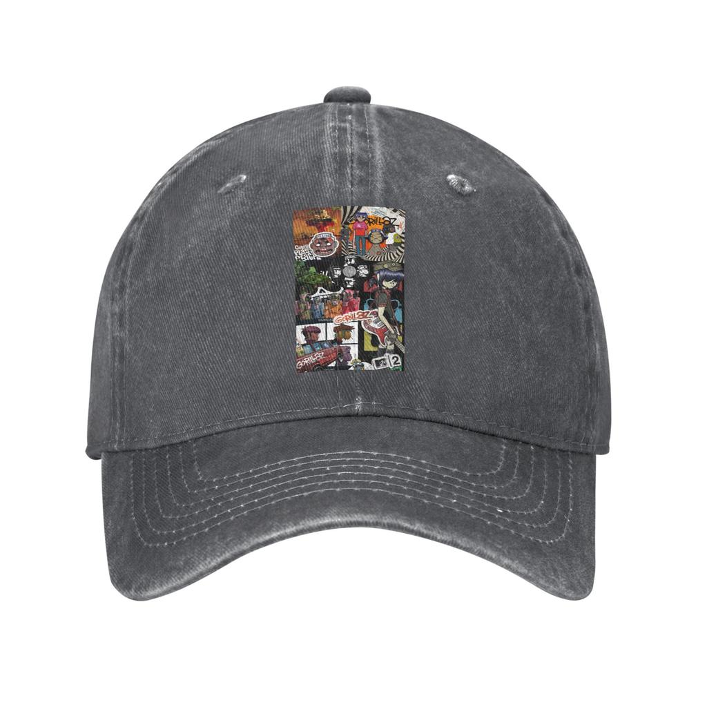 Music Band Gorillaz  Denim Fabric Cap Casual Baseball Caps Adjustable Hat Summer Unisex Baseball Hats